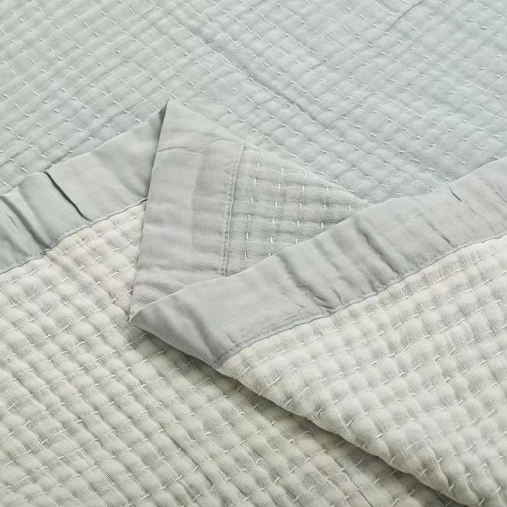 Vintage Cotton Gauze Summer Quilt Blanket