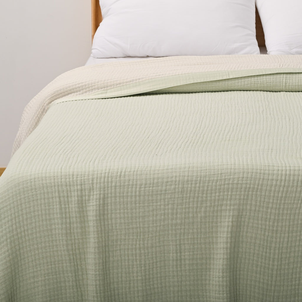 Vintage Cotton Gauze Summer Quilt Blanket
