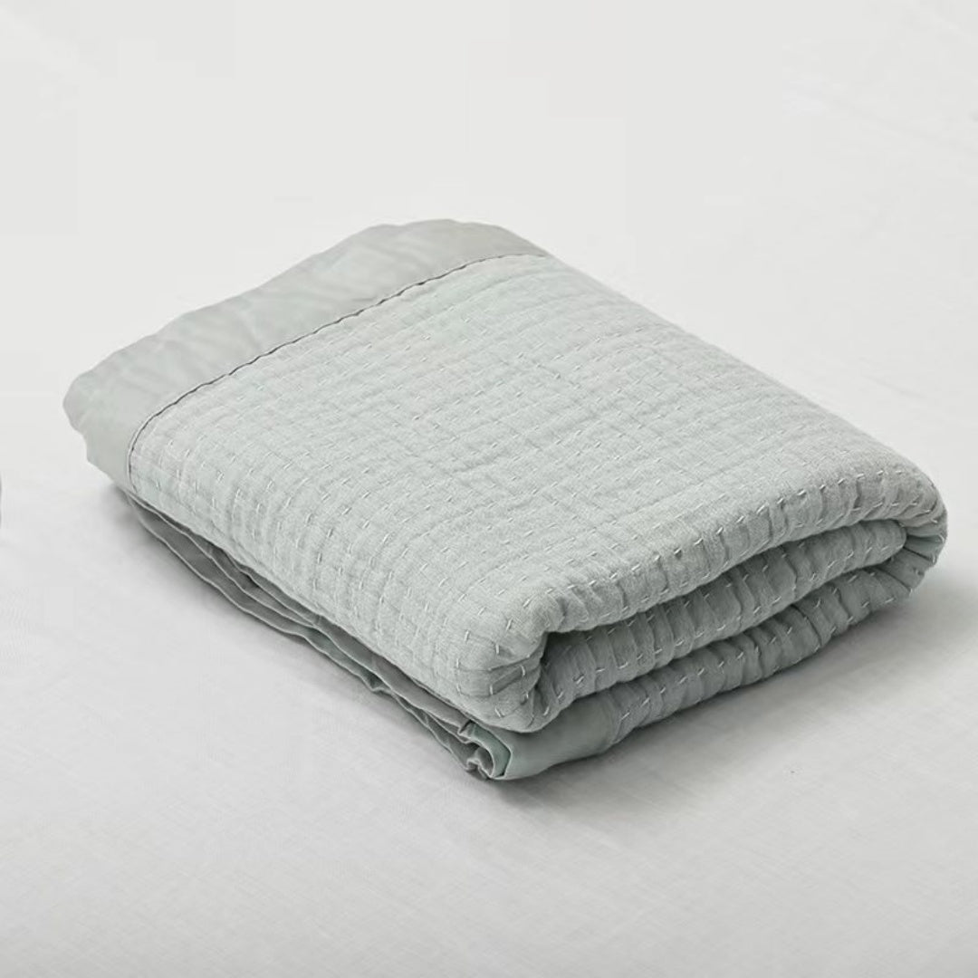 Vintage Cotton Gauze Summer Quilt Blanket